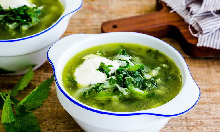 Рецепт зеленого борща с крапивой