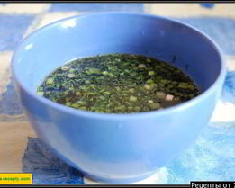 Бульон грибной с луком