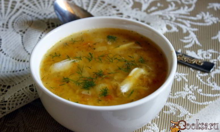 Рецепт пряного чечевичного супа на курином бульоне