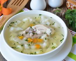 Суп из цветной капусты на мясном бульоне