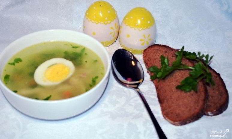 Рецепт супа на мясном бульоне