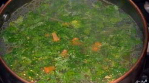 суп на мясном бульоне