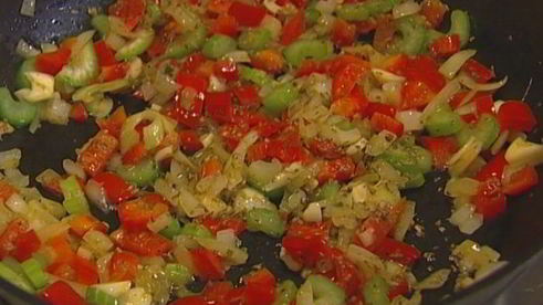 фасолевый суп с перцем и кукурузой