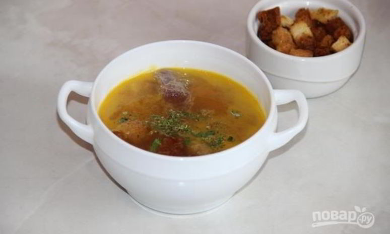 Рецепт горохового супа иза говядин