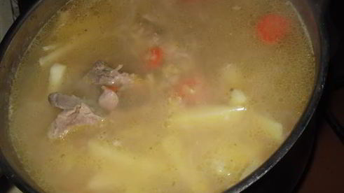 гороховый суп с грецким орехом