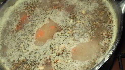 гороховый суп с грецким орехом