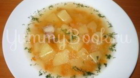 гороховый суп с копченостями из мультиварки