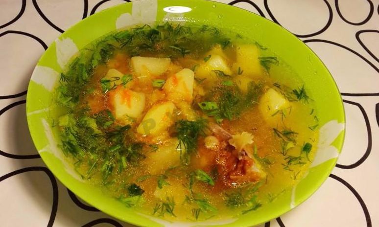 Рецепт горохового супа с копченостями в мультиварке