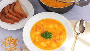 Гороховый суп с копченостями