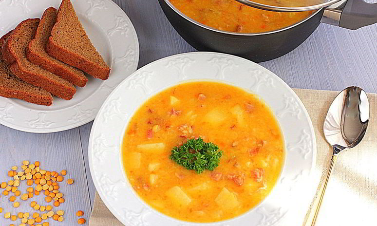 Рецепт горохового супа с копченостями