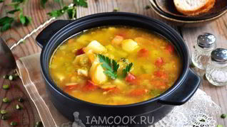 Гороховый суп с охотничьими колбасками