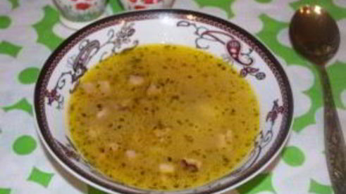 гороховый суп с салом