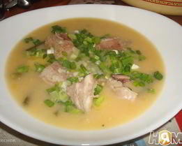 Гороховый суп с зеленой фасолью