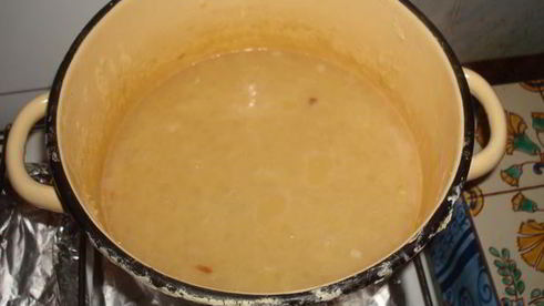 гороховый суп с зеленой фасолью