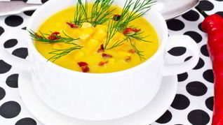 Ямайский кукурузно-гороховый острый суп со специями