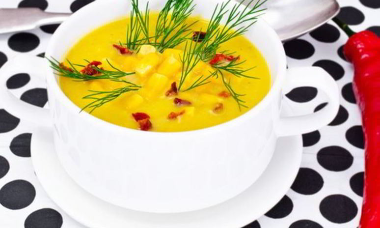 Рецепт ямайского кукурузно-гороховый острый суп со специями