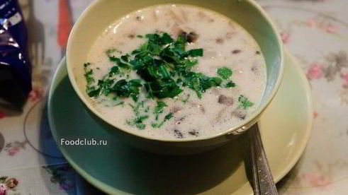 грибной суп со сливками