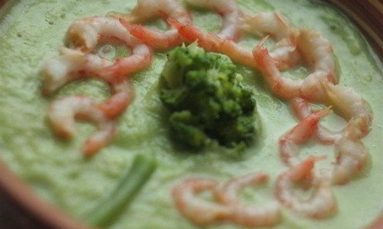 Рецепт крема-супа из кабачков с креветками