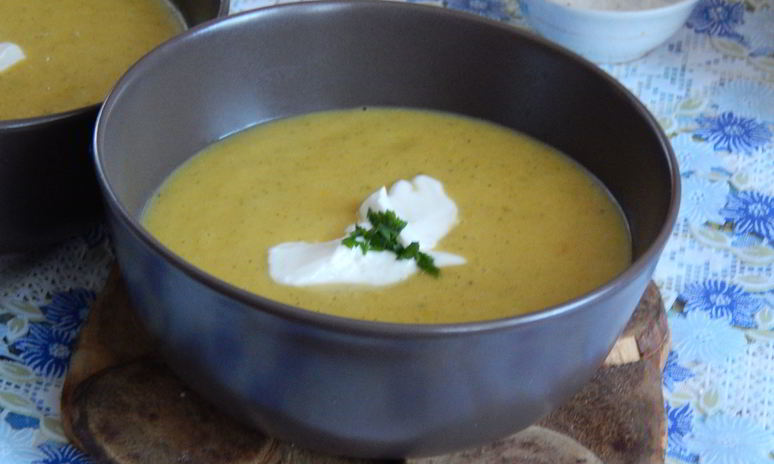 Рецепт крема-супа с тыквой и луком-пореем