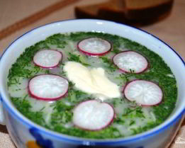 Классическая окрошка на кефире