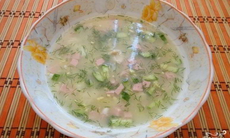 Рецепт окрошки на бульоне