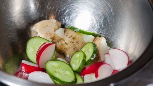 окрошка на кефире