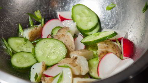 окрошка на кефире