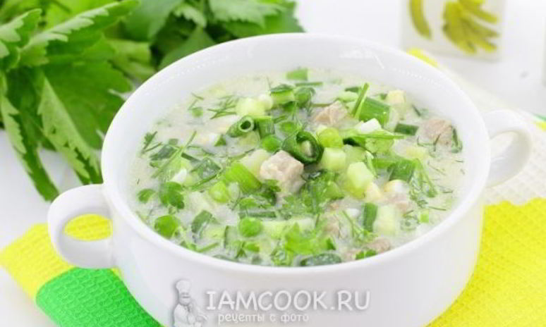 Рецепт окрошки на майонезе