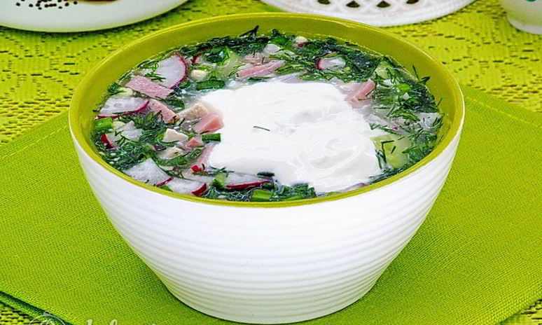 Рецепт окрошки на сыворотке