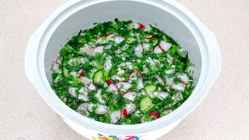 окрошка на сыворотке