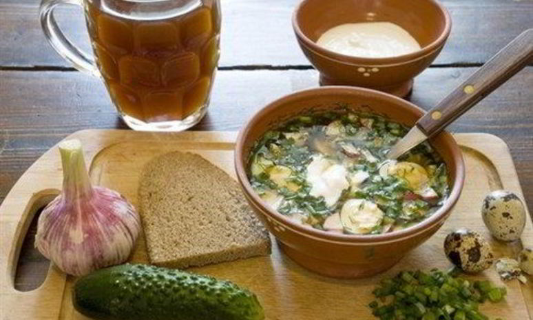 Рецепт окрошки овощной