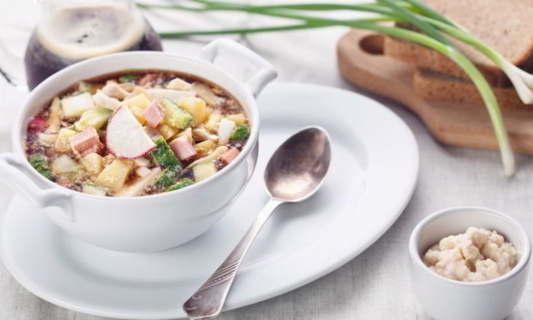 Рецепт окрошки с хреном