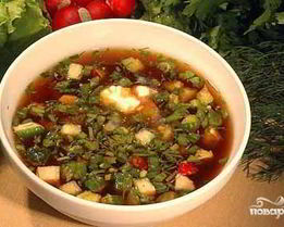 Окрошка с килькой в томате