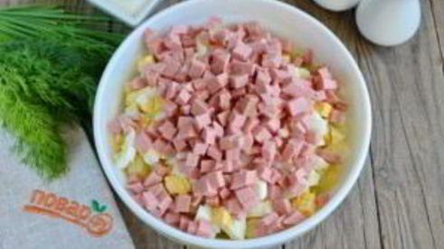 окрошка с колбасой