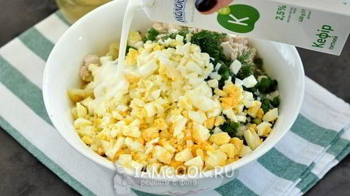 окрошка с куриной грудкой