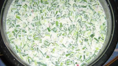 окрошка с майонезом