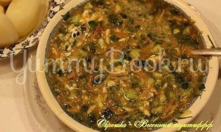 Рецепт окрошки с мясом