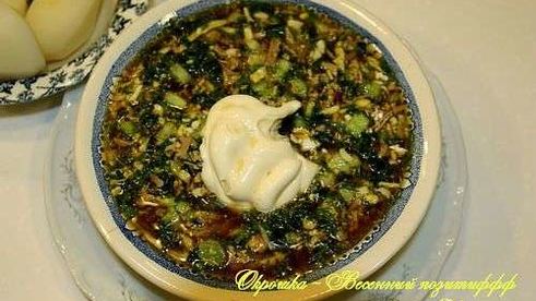 окрошка с мясом