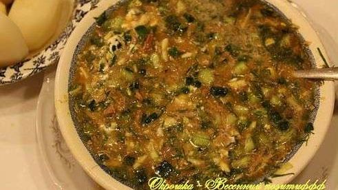 окрошка с мясом