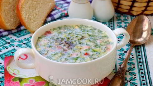 окрошка с помидорами на сыворотке