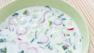 Окрошка с редиской