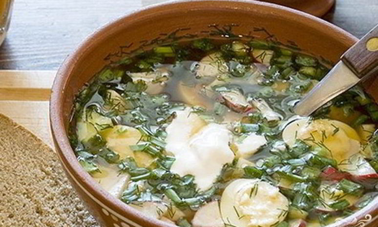 Рецепт окрошки с селедкой