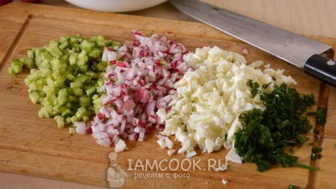 окрошка с жареным мясом