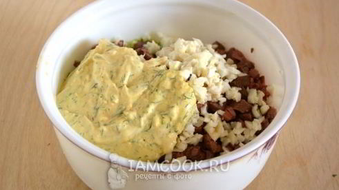 окрошка с жареным мясом