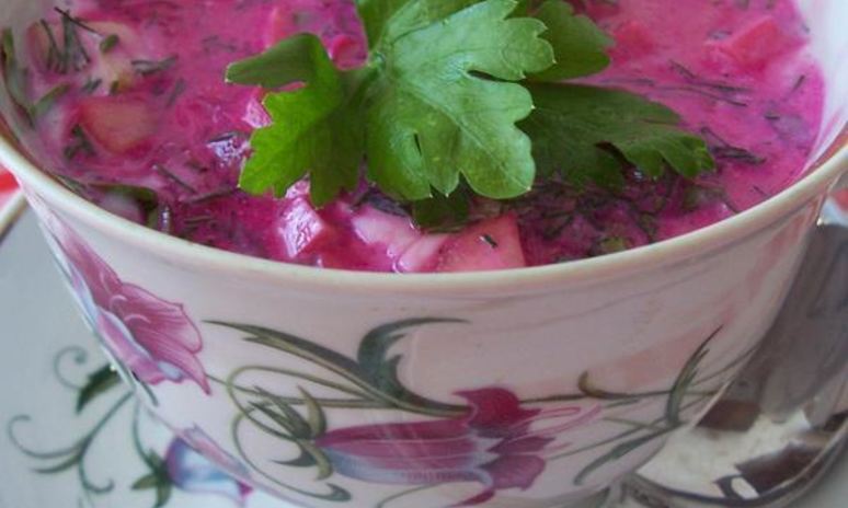 Рецепт окрошки свекольной