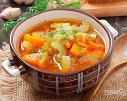 Легкий овощной суп