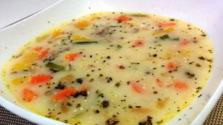 Легкий овощной супчик с мясным фаршем