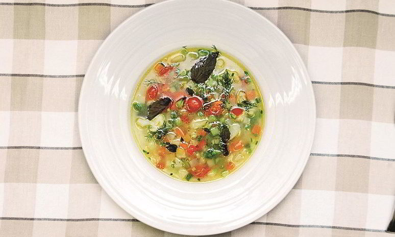 Рецепт минестроне с дайконом и укропом