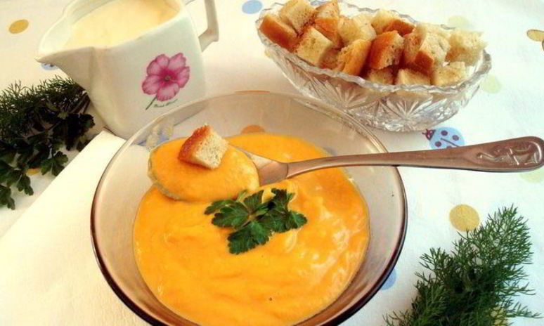 Рецепт овощного крема-супа с имбирем