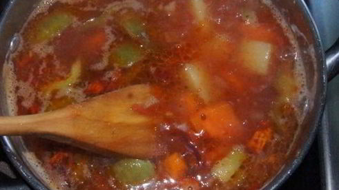 овощной суп чили с нутом